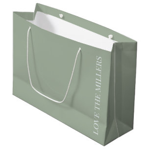 Grand Sac Cadeau Coutume de mariage Nom de famille Sauge apaisante