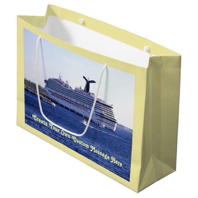 Grand Sac Cadeau Coutume de visite de bateau de croisière de (Devant Angle)