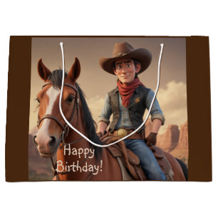 Grand Sac Cadeau Cowboy