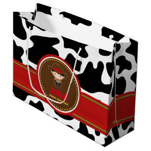 Grand Sac Cadeau Cowboy Ouest Vieux Ouest Anniversaire