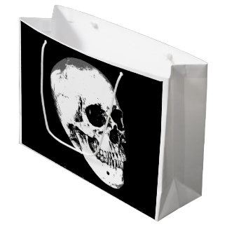 Grand Sac Cadeau Crâne gothique vintage