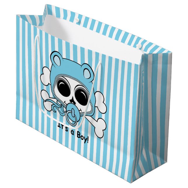 Grand Sac Cadeau Crâne mignon de bébé (Devant Angle)