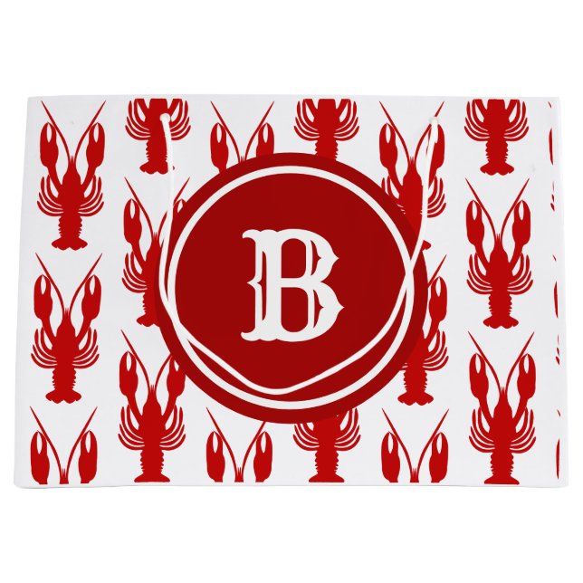 Grand Sac Cadeau Crawfish| Monogramme (Devant)