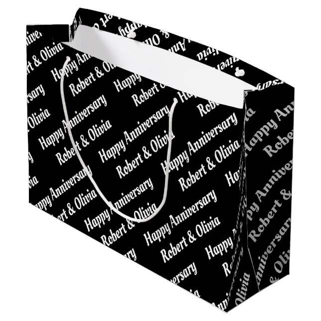 Grand Sac Cadeau Créer votre propre nom Anniversaire (Dos Angle)