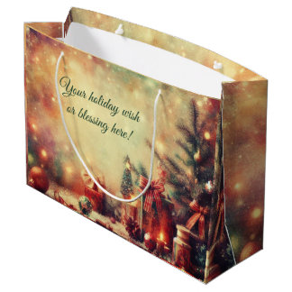 Grand Sac Cadeau Créez votre propre arbre de Noël romantique