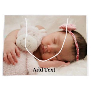 Grand Sac Cadeau Créez votre propre photo personnalisée et votre pr