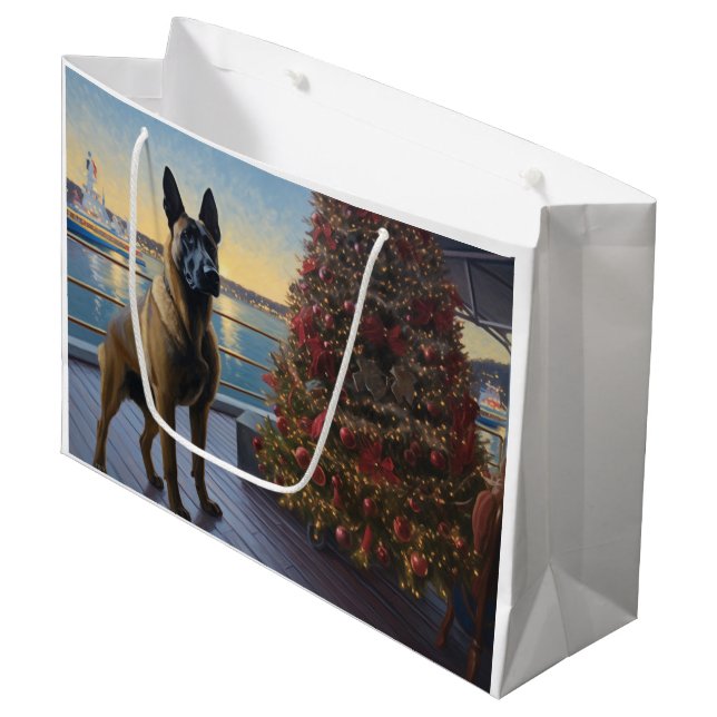 Grand Sac Cadeau Croisière de Noël de Malinoi en Belgique : Pawsome (Devant Angle)