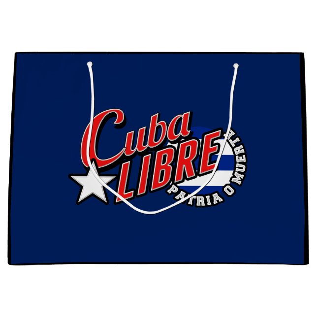 Grand Sac Cadeau Cuba Libre Motto (Devant)