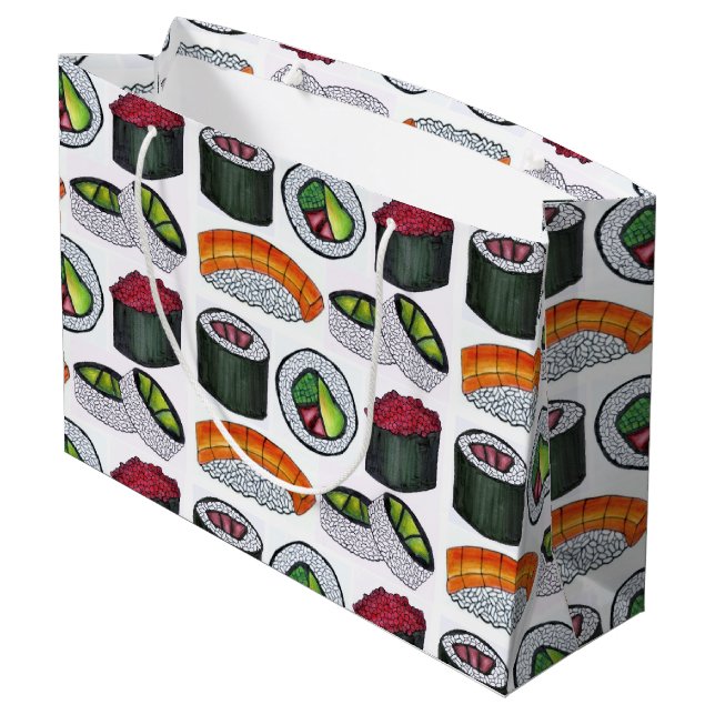 Grand Sac Cadeau Cuisine japonaise Sushi California Tuna Avocado Ro (Dos Angle)
