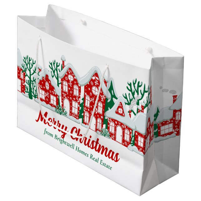 Grand Sac Cadeau Customized Real Estate Company Christmas Party (Devant Angle)