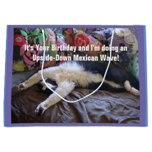 Grand Sac Cadeau Cute Funny Tuxedo Chat Mexicain Vague Chats Cadeau