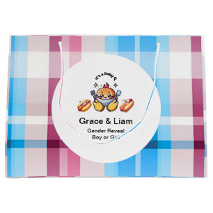 Grand Sac Cadeau Cute Kawaii Baby-Q Genre Revela Party