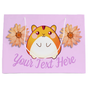 Grand Sac Cadeau Cute Kawaii Hamster personnalisé