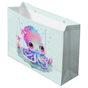 Grand Sac Cadeau Cute Octopus Sea Creator
