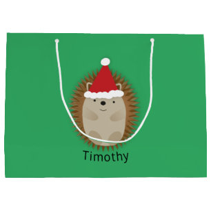 Grand Sac Cadeau Cute Père Noël Hedgehog