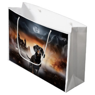 Grand Sac Cadeau Dachshund Halloween effroi