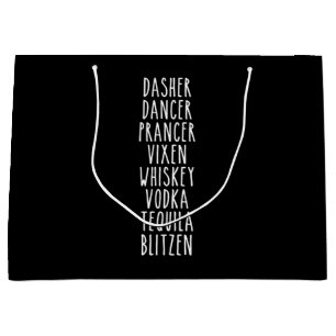 Grand Sac Cadeau Dasher Dancer Prancer Vixen Whiskey Vodka