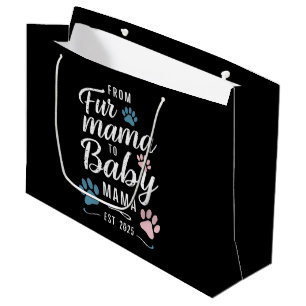 Grand Sac Cadeau De Fur Mama à Baby Mama Est 2025 Chien Cat Maman