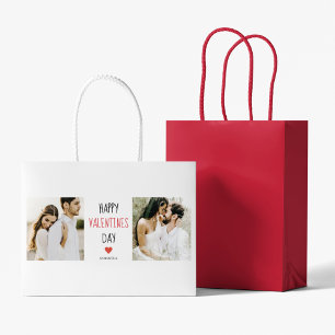 Grand Sac Cadeau Deux photos   Happy Valentines Day  
