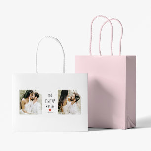 Grand Sac Cadeau Deux photos   Happy Valentines Day  