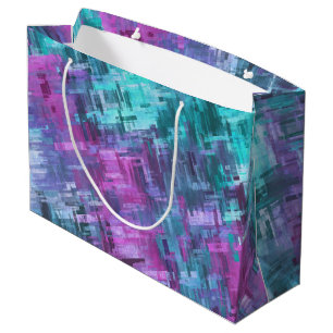 Grand Sac Cadeau digihatch - turquoise et violet :