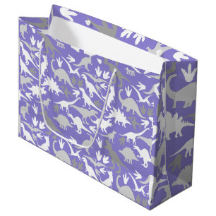 Grand Sac Cadeau Dinosaures motif 01A LPurple BG