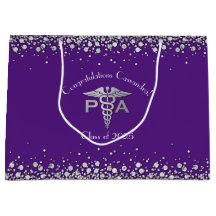 Diplômé Assistant de Médecine AM Pourpre Argent