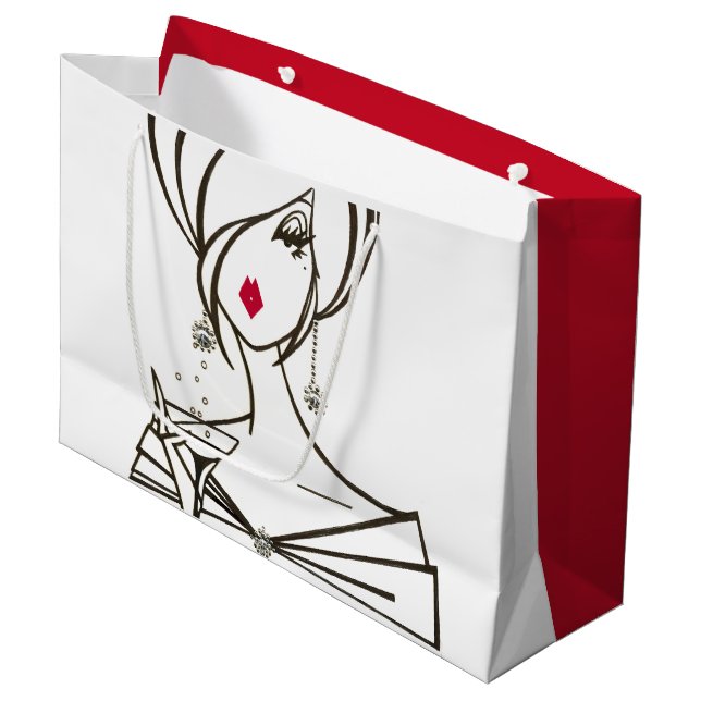 Grand Sac Cadeau "Diva Fabulous" (Devant Angle)