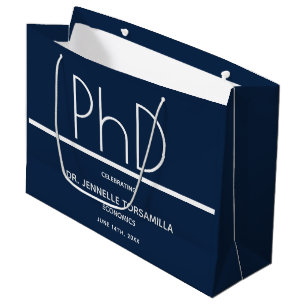 Grand Sac Cadeau Doctorat Bleu Graduation Party Grand Cadeau