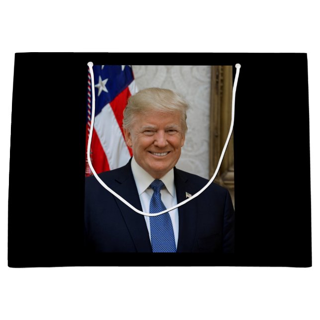Grand Sac Cadeau Donald Trump Président des États-Unis Maison Blanc (Devant)