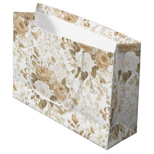 Grand Sac Cadeau Douce Mariée Bohème Fleurie Salle de Réception