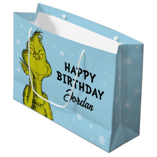 Grand Sac Cadeau Dr Seuss   Grinch Winter Birday