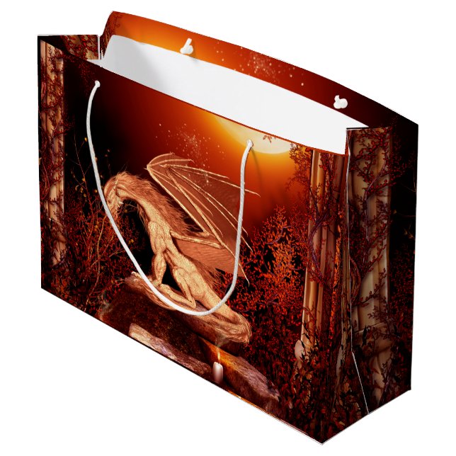 Grand Sac Cadeau Dragon merveilleux (Dos Angle)