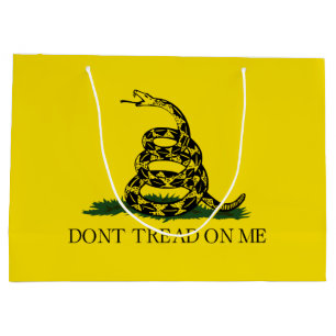 Grand Sac Cadeau Drapeau de Gadsden (Ne pas me rouler dessus) (serp