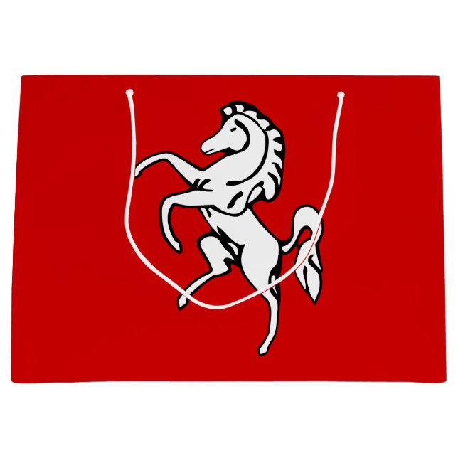 Grand Sac Cadeau Drapeau de Kent (Cheval Blanc) (Comté d'Angleterre (Devant)