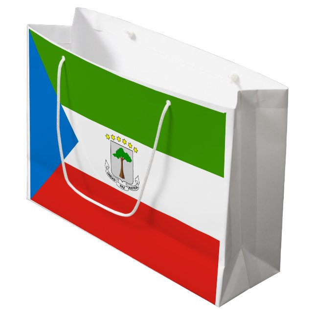 Grand Sac Cadeau Drapeau de la Guinée équatoriale (Devant Angle)
