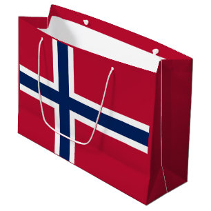 Grand Sac Cadeau Drapeau de la Norvège