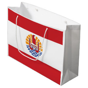 Grand Sac Cadeau Drapeau de la Polynésie française