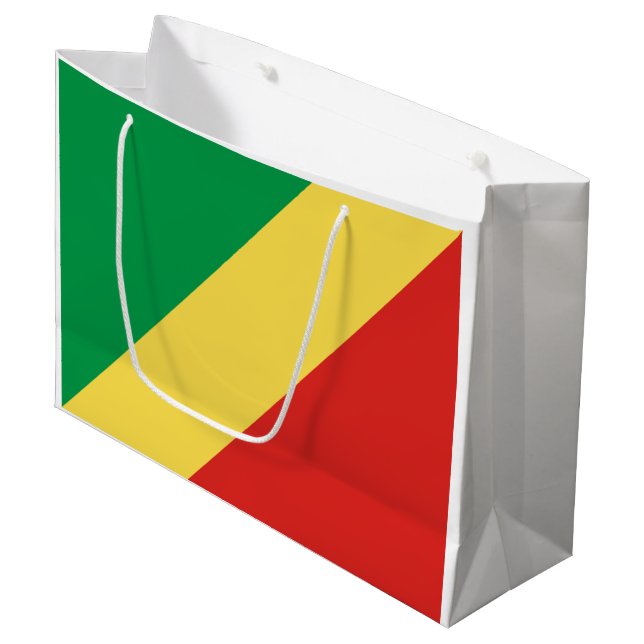 Grand Sac Cadeau Drapeau de la République du Congo (Devant Angle)