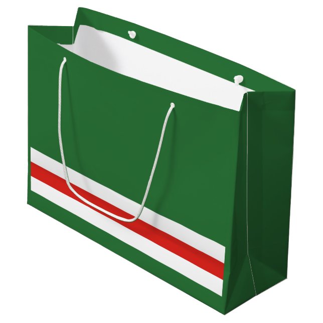 Grand Sac Cadeau Drapeau de la République tchétchène d'Ichkeria (Devant Angle)