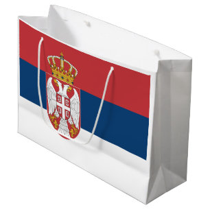 Grand Sac Cadeau Drapeau de la Serbie