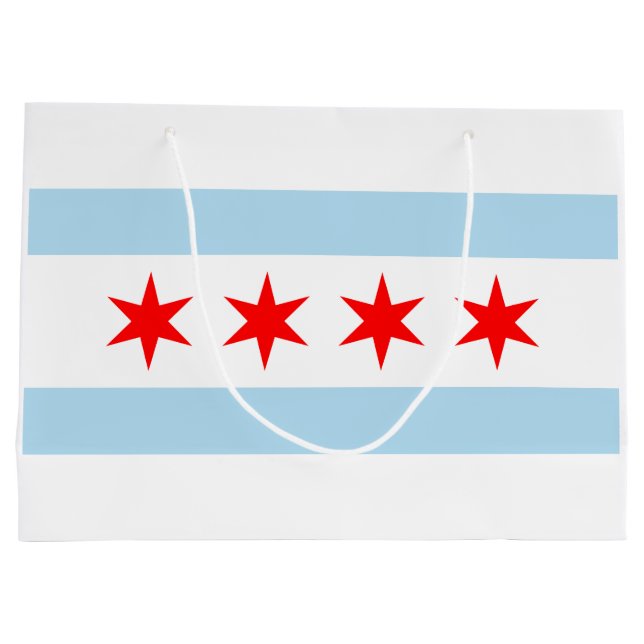 Grand Sac Cadeau Drapeau de la ville de Chicago (Illinois) (Dos)