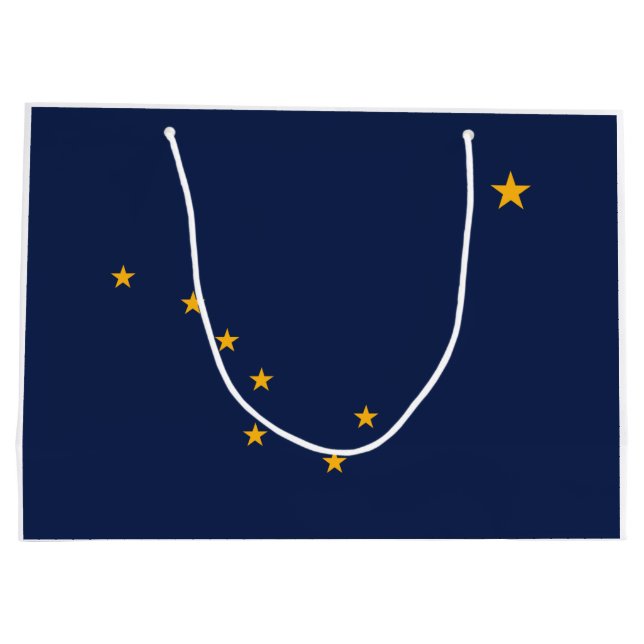 Grand Sac Cadeau Drapeau de l'Alaska (Dos)