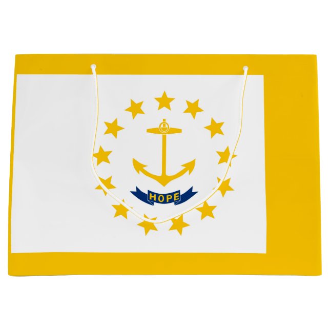 Grand Sac Cadeau Drapeau de l'État de Rhode Island (Devant)