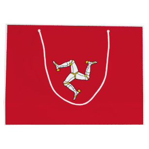 Grand Sac Cadeau Drapeau de l'île de Man