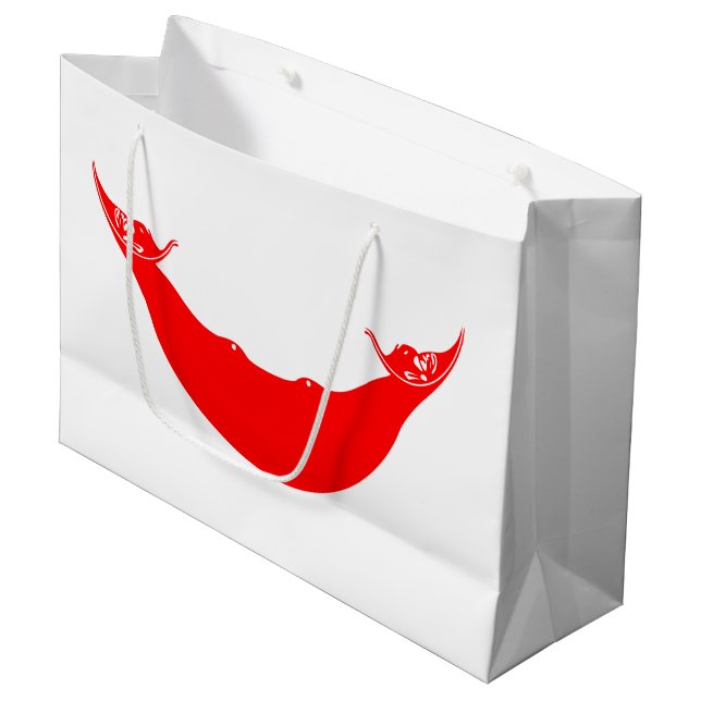 Grand Sac Cadeau Drapeau de l'île de Pâques (Devant Angle)