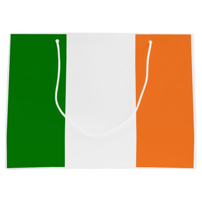 Grand Sac Cadeau Drapeau de l'Irlande Total (Devant)