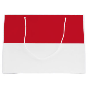 Grand Sac Cadeau Drapeau de Monaco