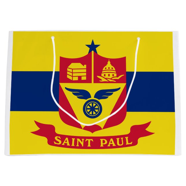 Grand Sac Cadeau Drapeau de Saint Paul (Minnesota) (Devant)