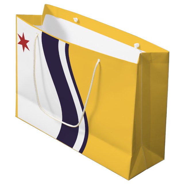 Grand Sac Cadeau Drapeau de South Bend, Indiana (Devant Angle)